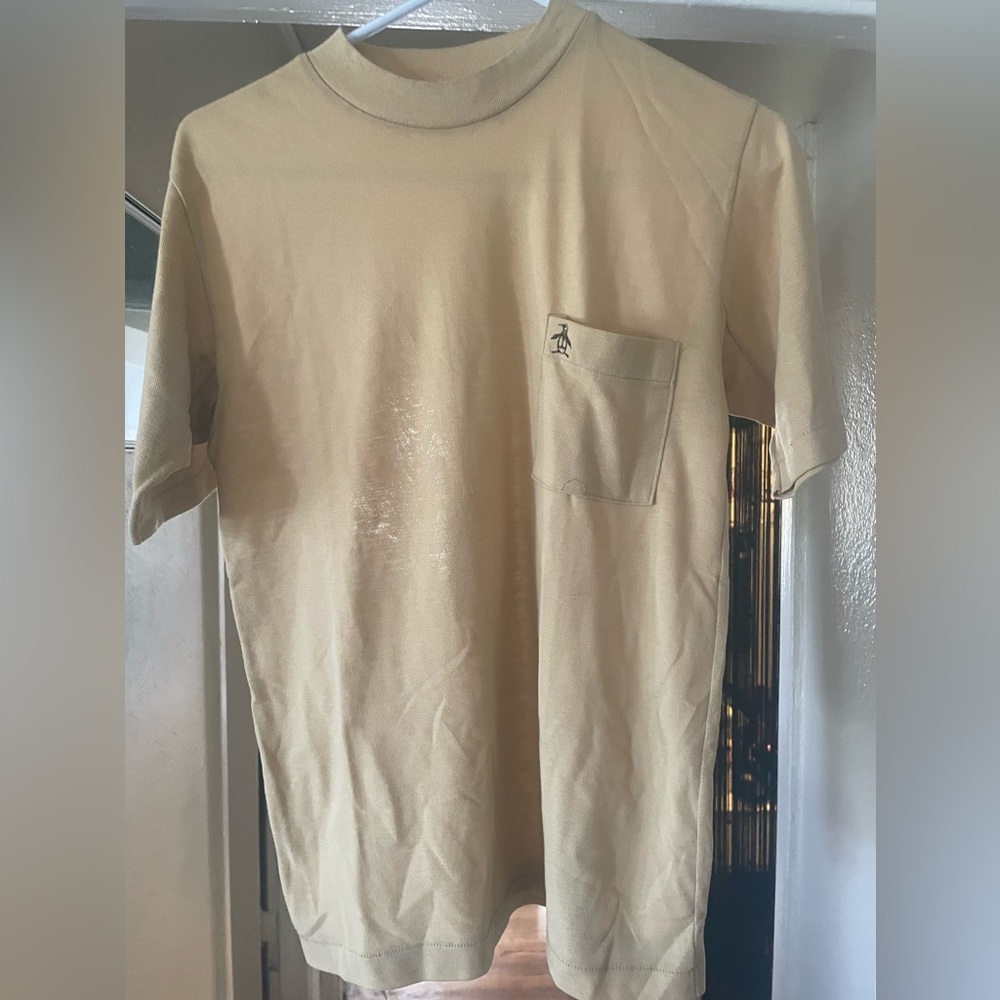 Men's Beige Grand Slam T-Shirt with Pocket by Munsingwear
